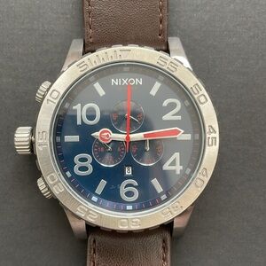 Nixon Men's Brown Leather Watch